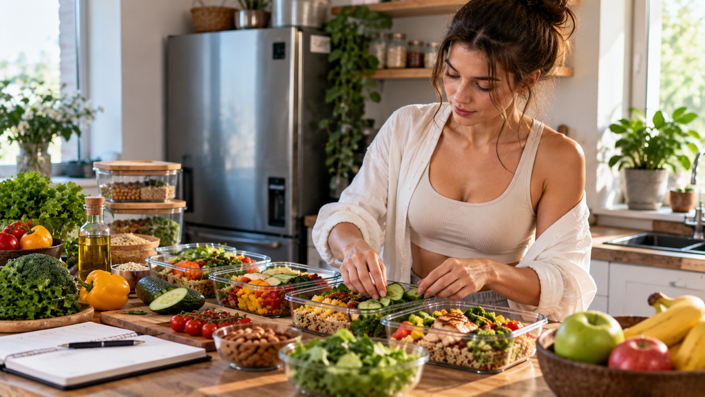 Здоровий домашній meal prep на кухні